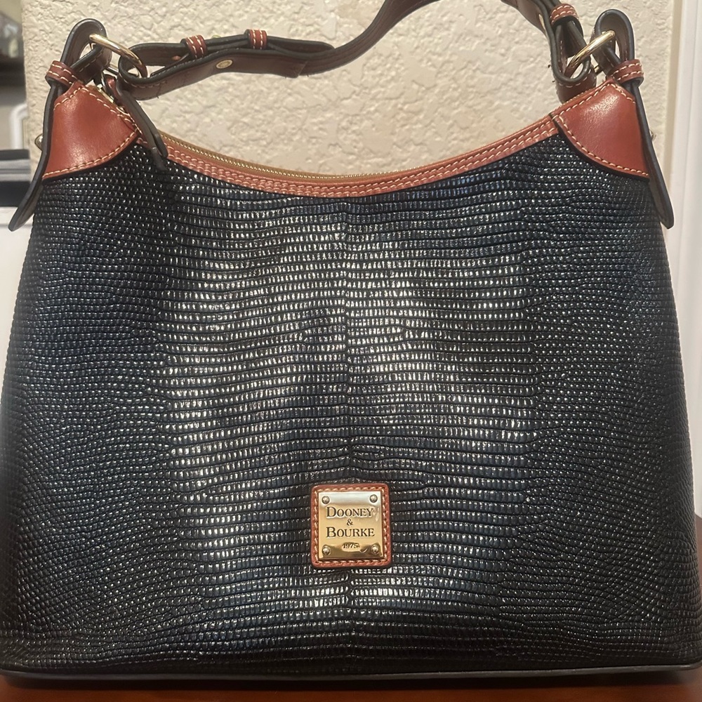 Dooney and Burke black snake skin